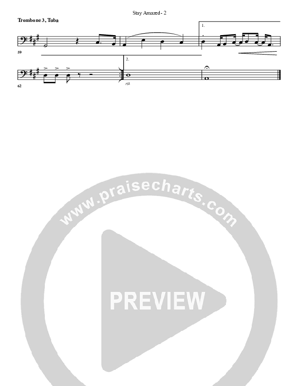 Stay Amazed Trombone 3/Tuba (G3 Worship)