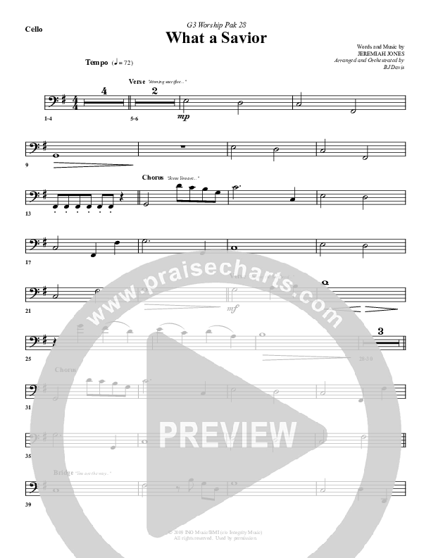 What A Savior Cello (G3 Worship)