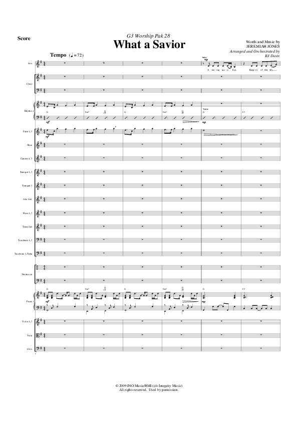 What A Savior Conductor's Score (G3 Worship)