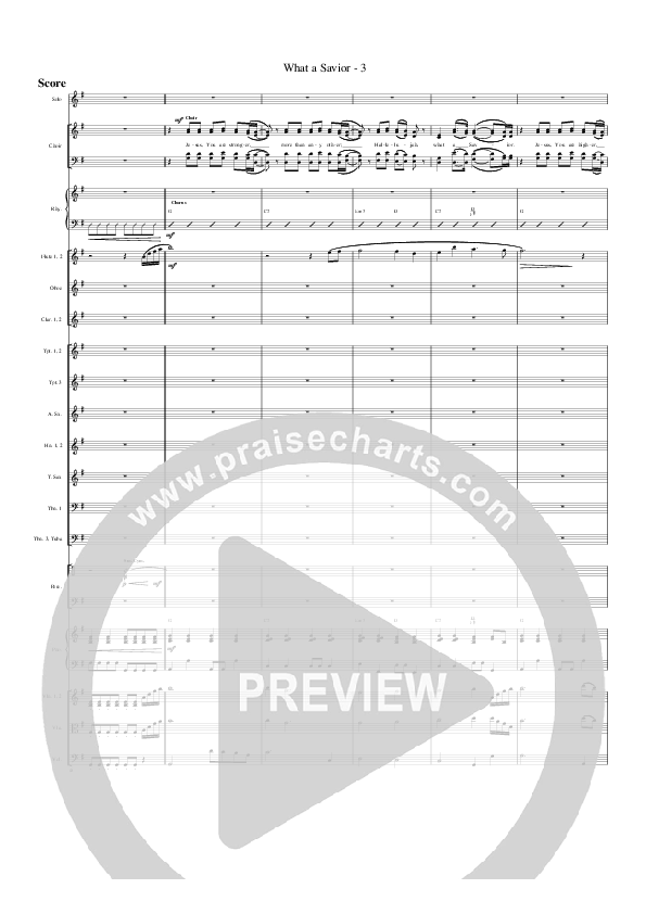 What A Savior Conductor's Score (G3 Worship)