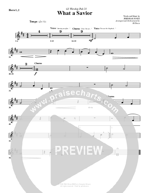 What A Savior French Horn 1/2 (G3 Worship)