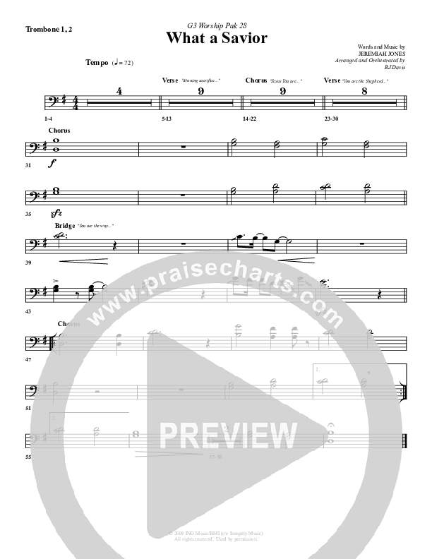 What A Savior Trombone 1/2 (G3 Worship)