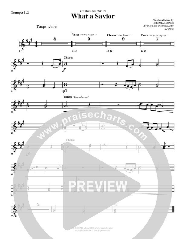What A Savior Trumpet 1,2 (G3 Worship)