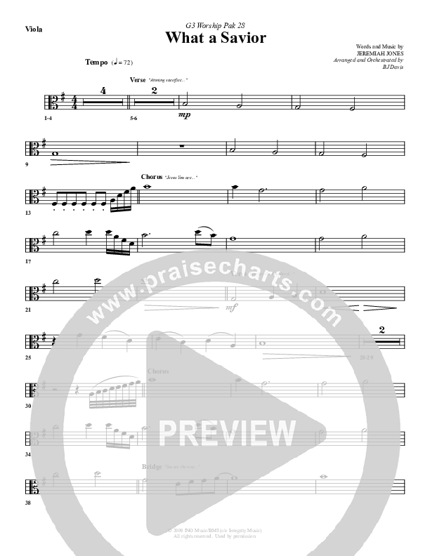 What A Savior Viola (G3 Worship)