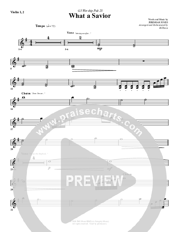 What A Savior Violin 1/2 (G3 Worship)
