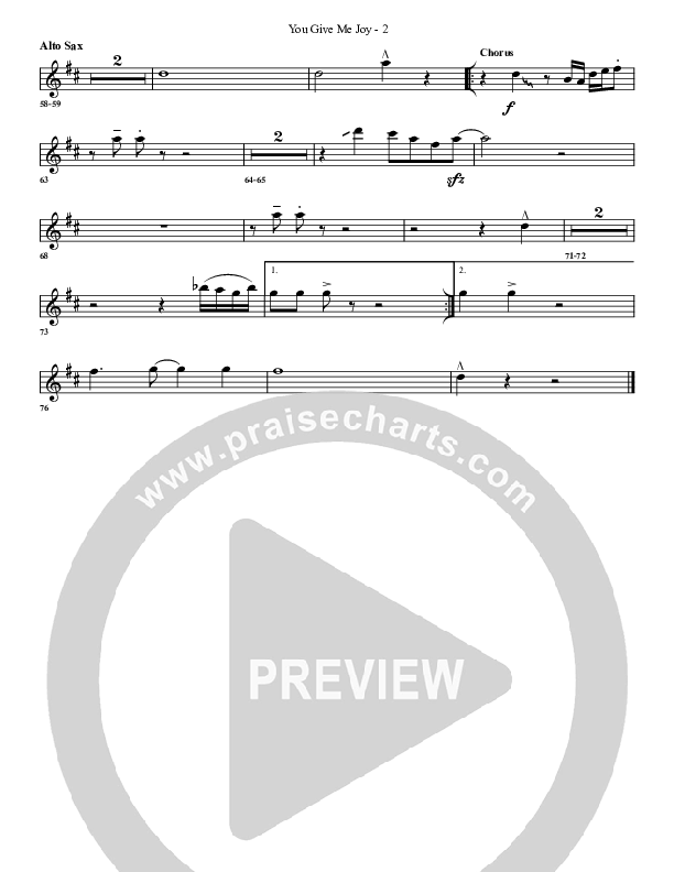 You Give Me Joy Alto Sax (G3 Worship)