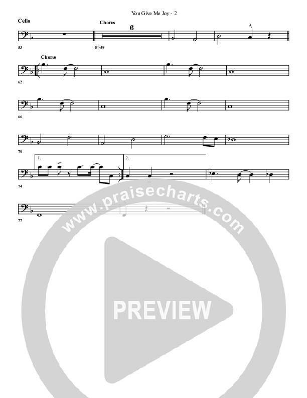 You Give Me Joy Cello (G3 Worship)