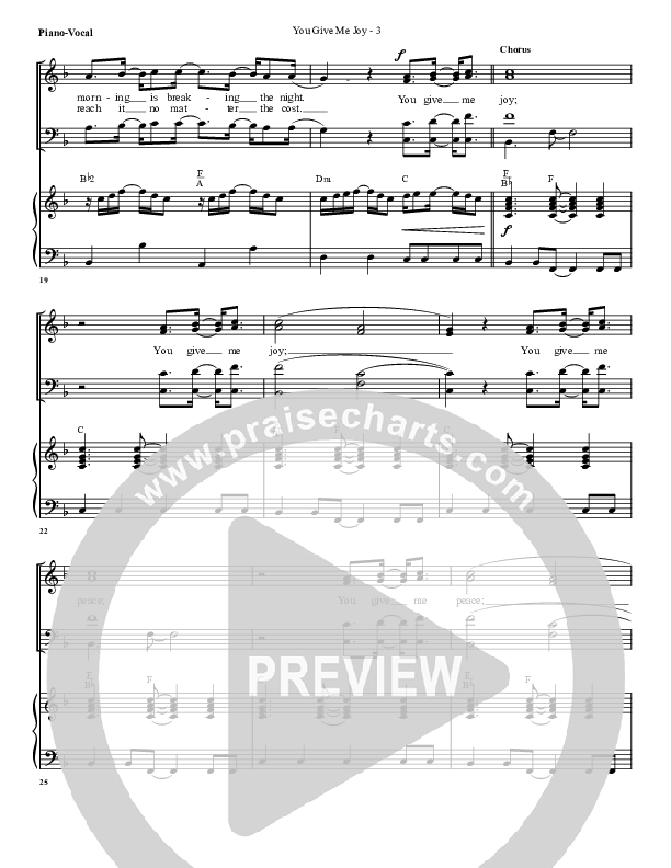You Give Me Joy Lead & Piano (G3 Worship)
