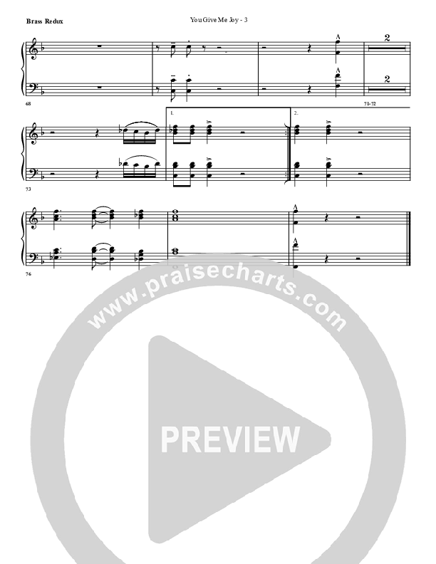 You Give Me Joy Synth Brass (G3 Worship)