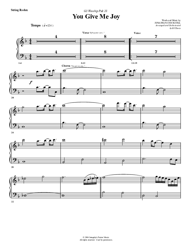 You Give Me Joy Synth Strings (G3 Worship)