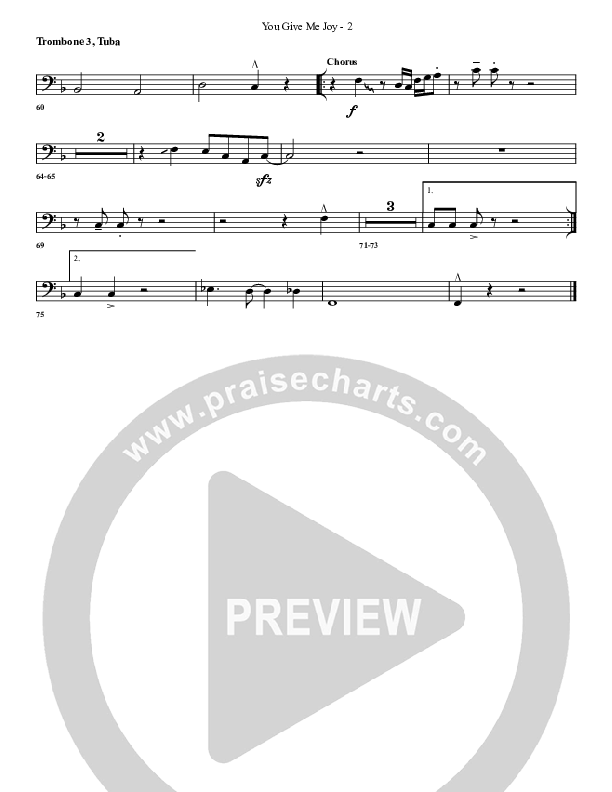 You Give Me Joy Trombone 3/Tuba (G3 Worship)