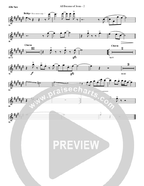 All Because Of Jesus Alto Sax (G3 Worship)