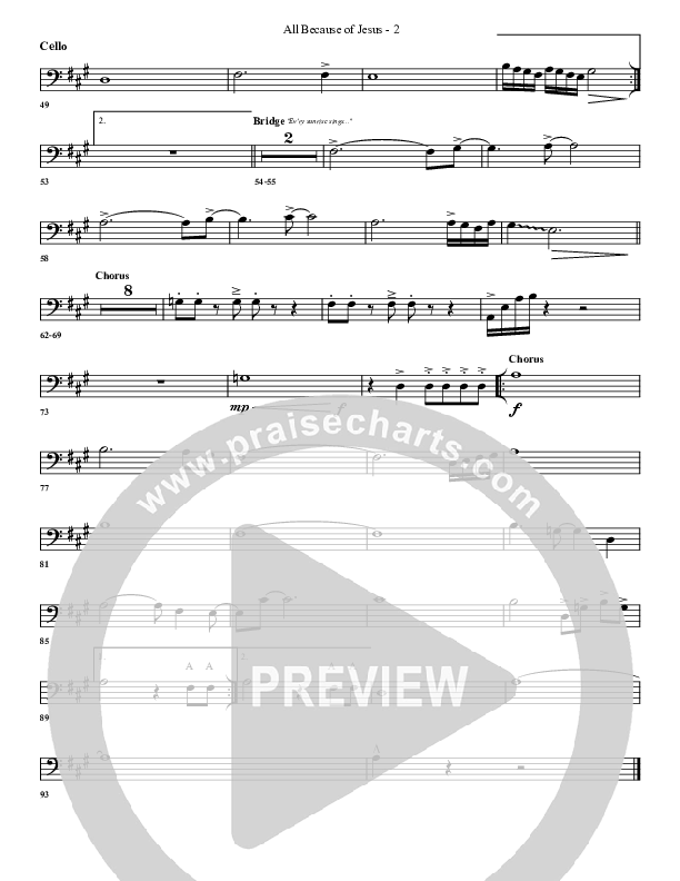 All Because Of Jesus Cello (G3 Worship)