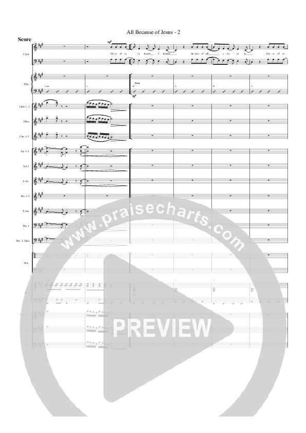All Because Of Jesus Orchestration (G3 Worship)