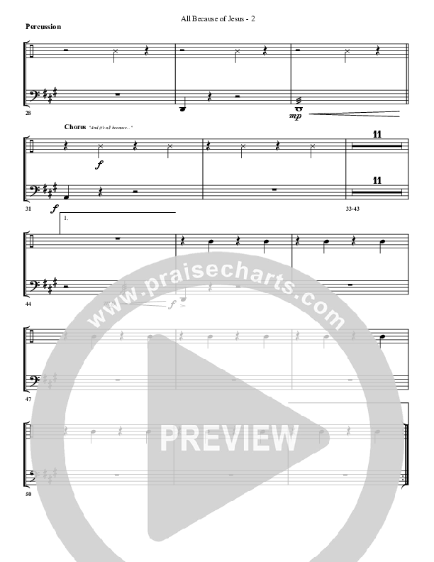 All Because Of Jesus Percussion (G3 Worship)