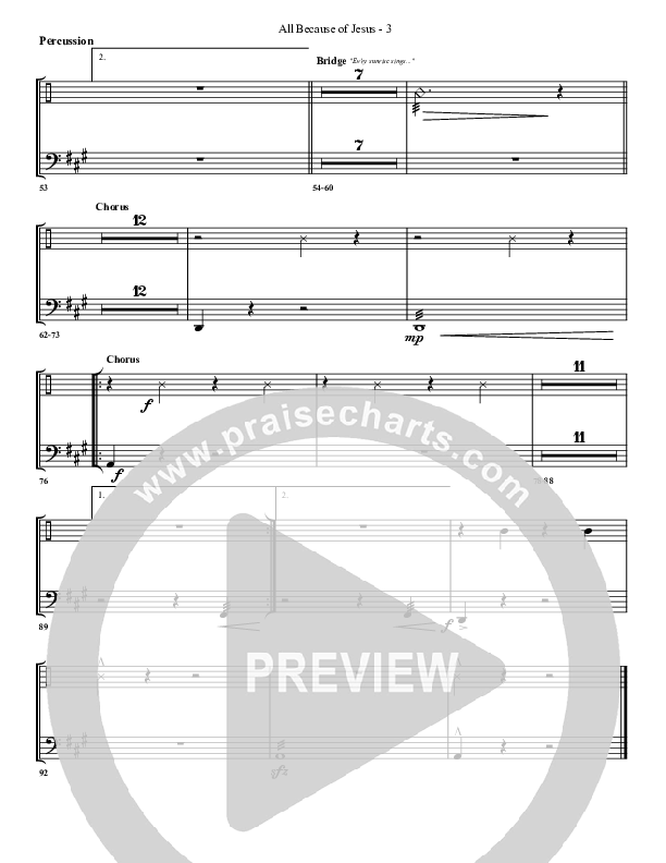 All Because Of Jesus Percussion (G3 Worship)