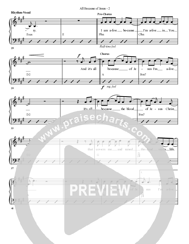 All Because Of Jesus Rhythm/Vocal (G3 Worship)