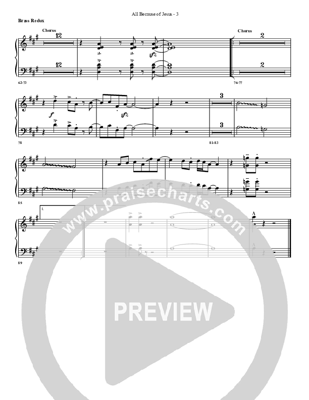 All Because Of Jesus Synth Brass (G3 Worship)