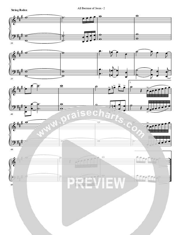 All Because Of Jesus Synth Strings (G3 Worship)