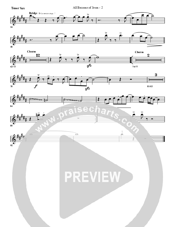 All Because Of Jesus Tenor Sax 2 (G3 Worship)