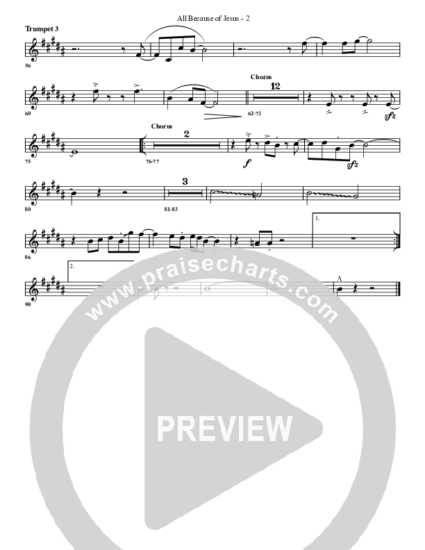 All Because Of Jesus Trumpet 3 (G3 Worship)