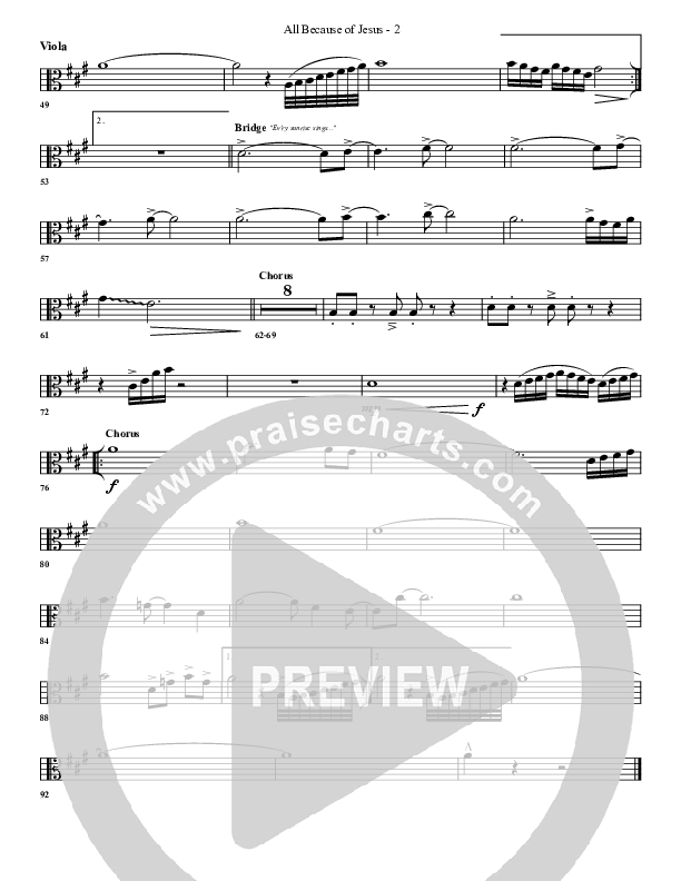 All Because Of Jesus Viola (G3 Worship)