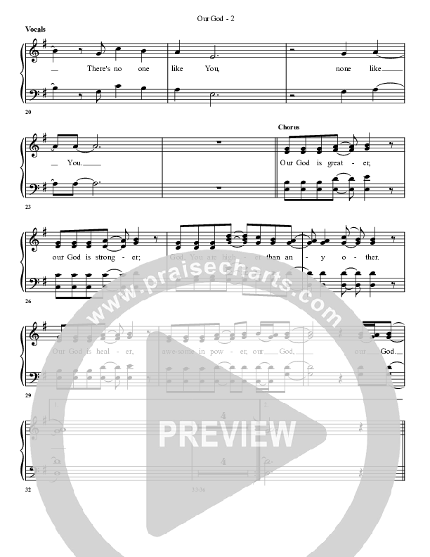 Our God Choir Sheet (G3 Worship)