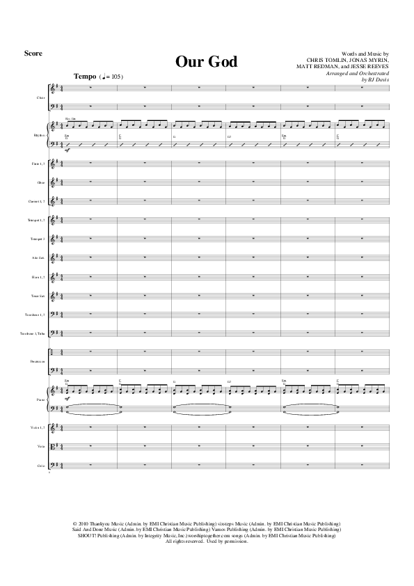 Our God Conductor's Score (G3 Worship)