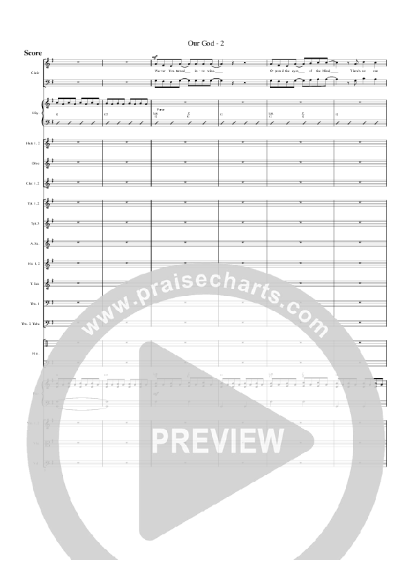 Our God Conductor's Score (G3 Worship)
