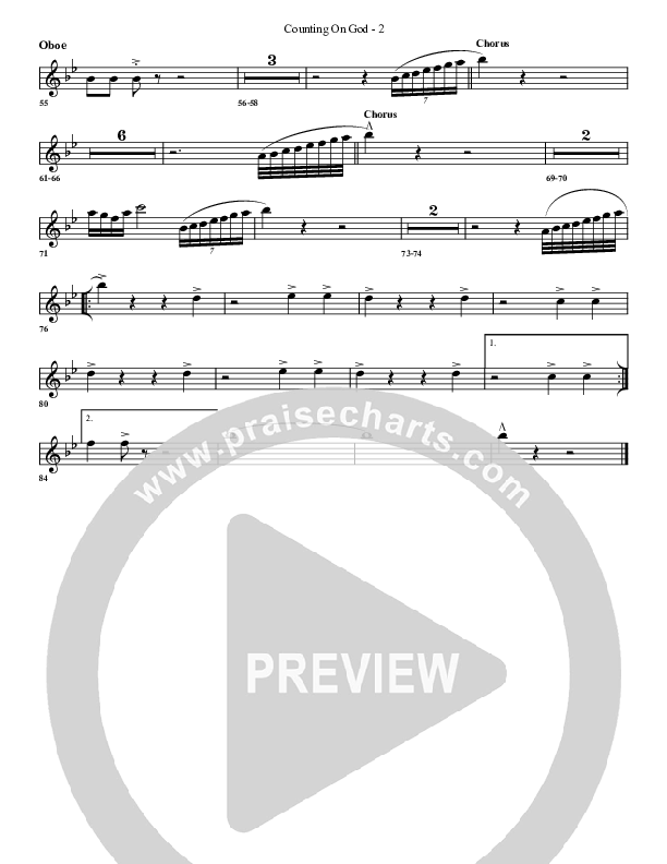 Counting on God Oboe (G3 Worship)