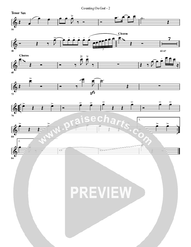 Counting on God Tenor Sax 2 (G3 Worship)
