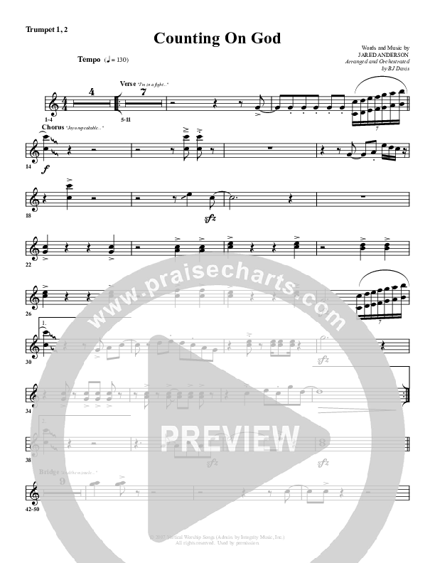 Counting on God Trumpet 1,2 (G3 Worship)