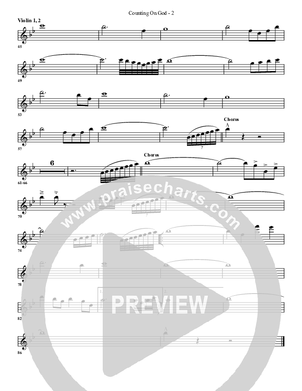 Counting on God Violin 1/2 (G3 Worship)