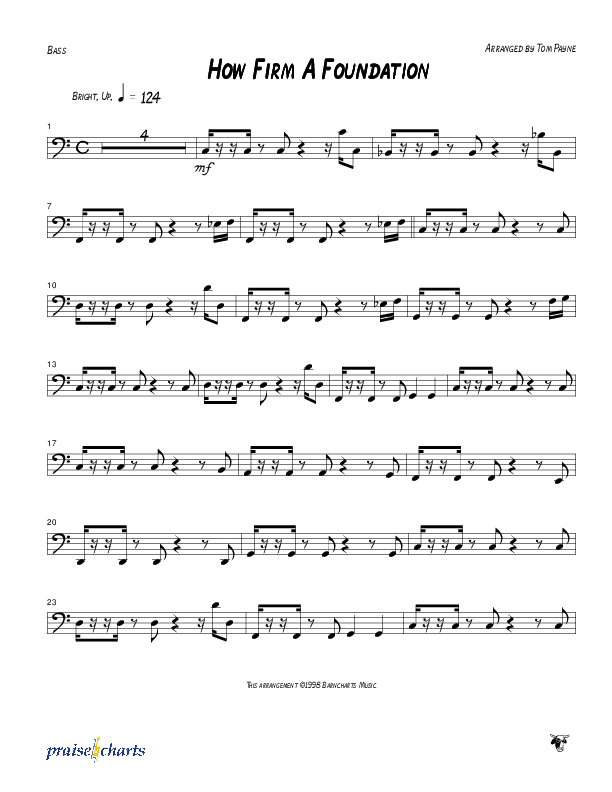 How Firm A Foundation Bass Guitar (Tom Payne)