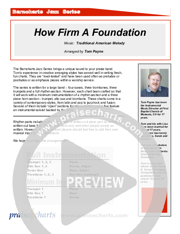 How Firm A Foundation Cover Sheet (Tom Payne)