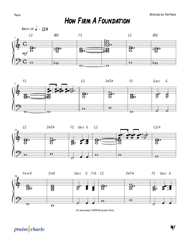 How Firm A Foundation Piano Sheet (Tom Payne)