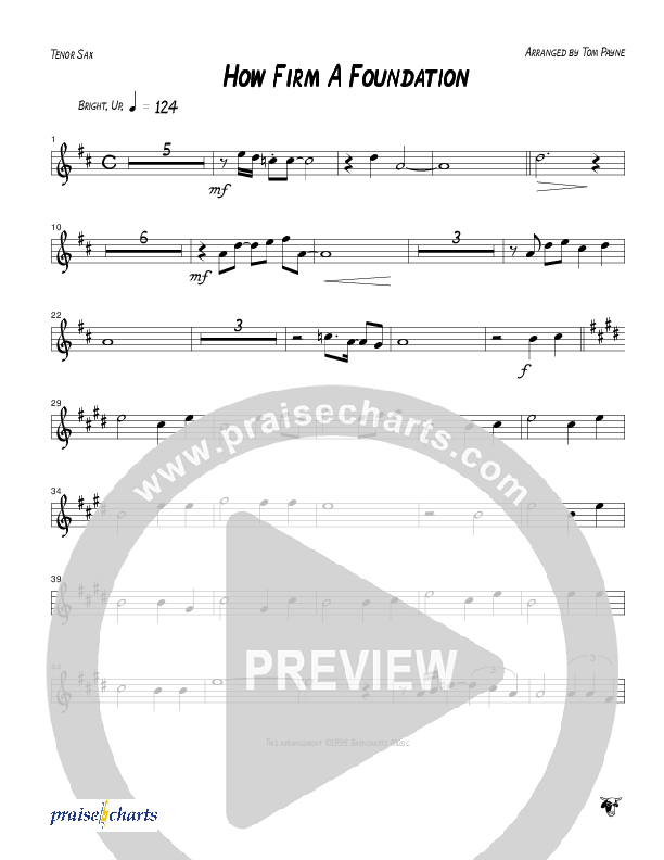 How Firm A Foundation Tenor Sax 2 (Tom Payne)