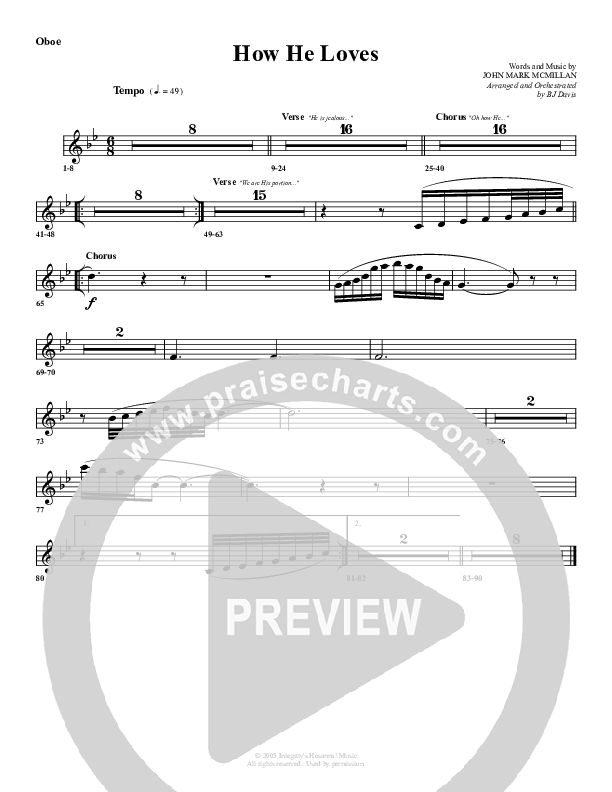 How He Loves Oboe (G3 Worship)