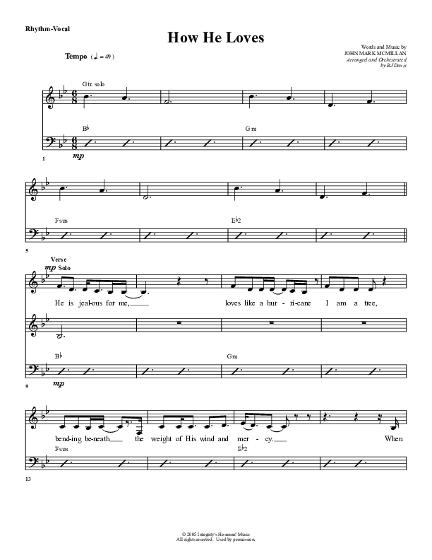 How He Loves Rhythm/Vocal (G3 Worship)