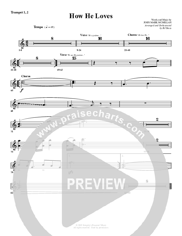 How He Loves Trumpet 1,2 (G3 Worship)