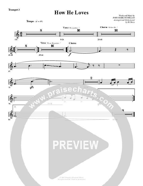 How He Loves Trumpet 3 (G3 Worship)