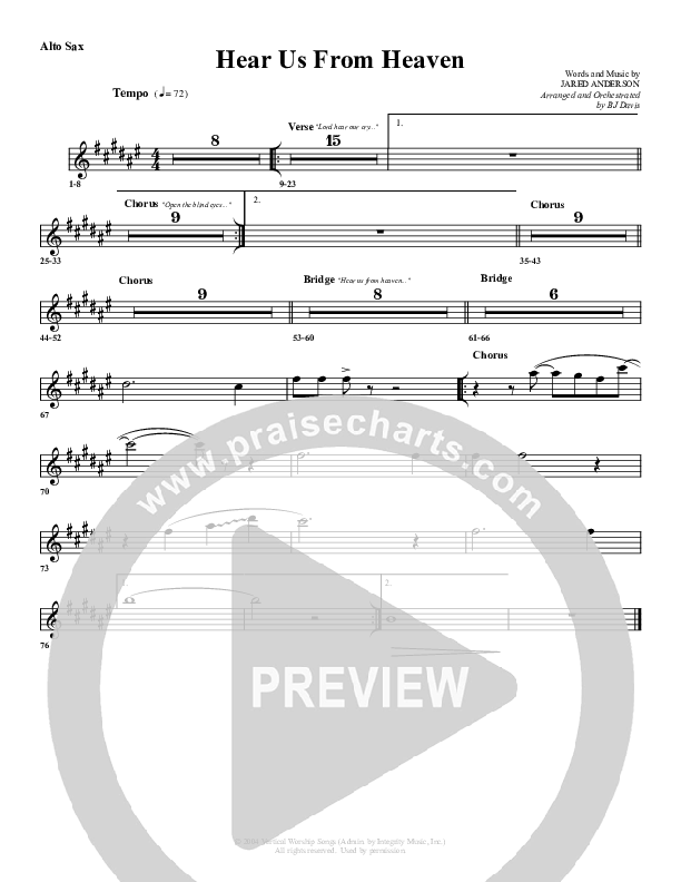 Hear Us From Heaven Alto Sax (G3 Worship)