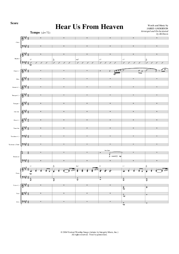 Hear Us From Heaven Orchestration (G3 Worship)