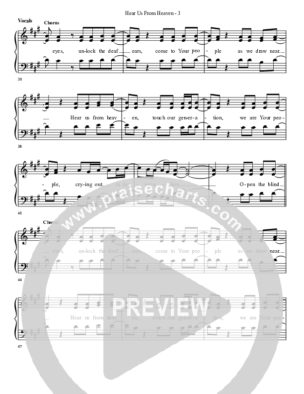 Hear Us From Heaven Lead Sheet (G3 Worship)