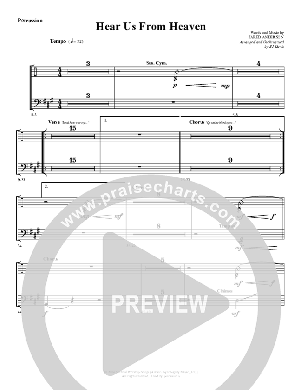 Hear Us From Heaven Percussion (G3 Worship)