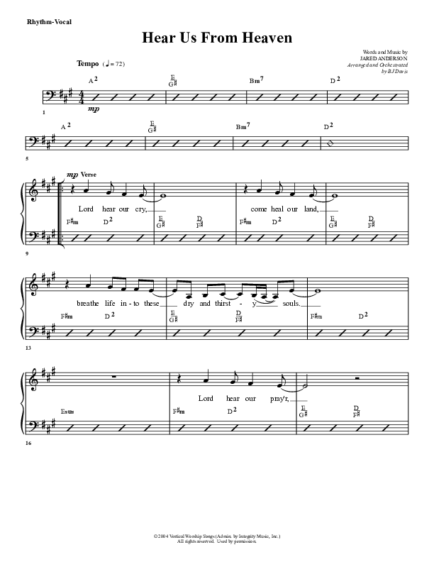 Hear Us From Heaven Rhythm/Vocal (G3 Worship)