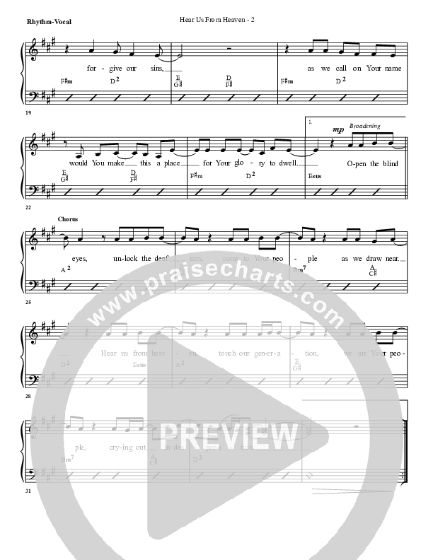 Hear Us From Heaven Rhythm/Vocal (G3 Worship)