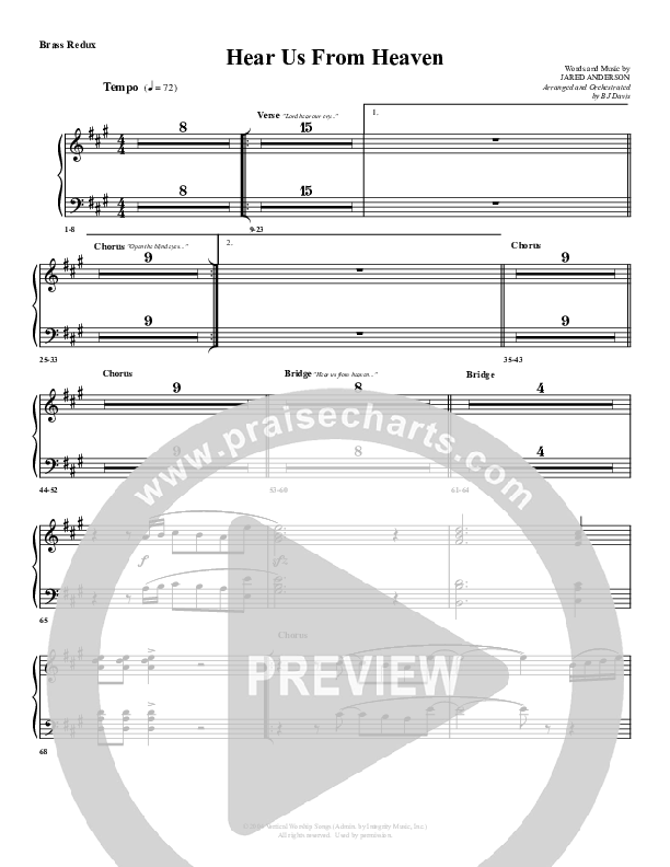 Hear Us From Heaven Synth Brass (G3 Worship)