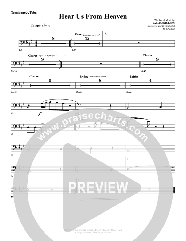 Hear Us From Heaven Trombone 3/Tuba (G3 Worship)