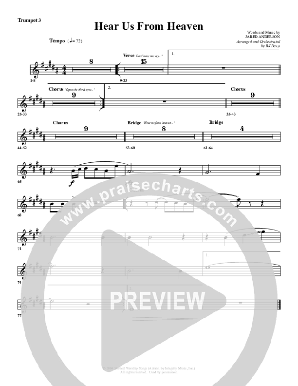 Hear Us From Heaven Trumpet 3 (G3 Worship)